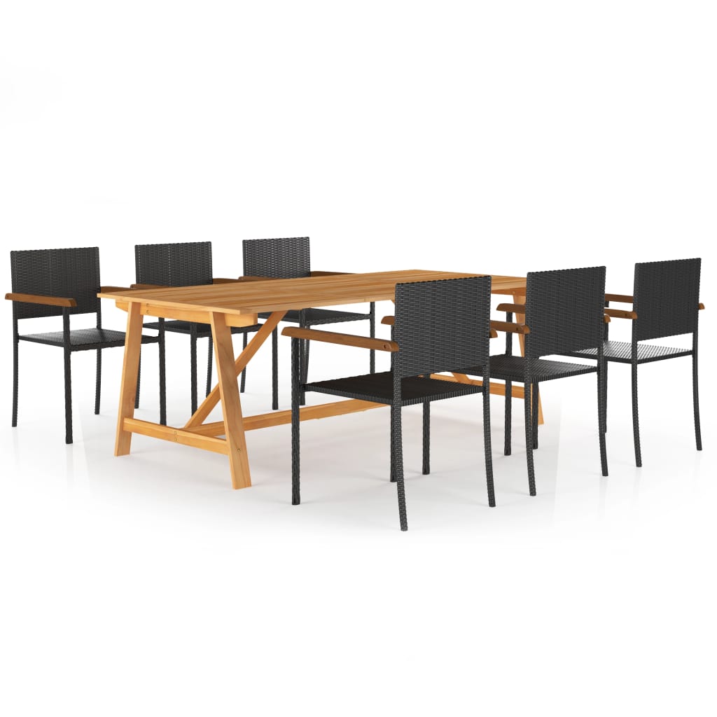 Dining Set | Black and Brown