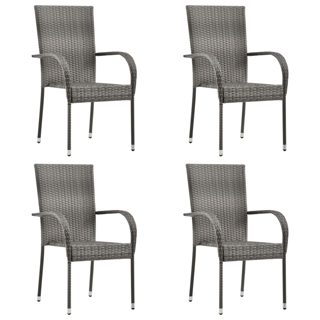 Dining Set | Table: Natural Wood | Solid acacia wood | Medium | Stackable