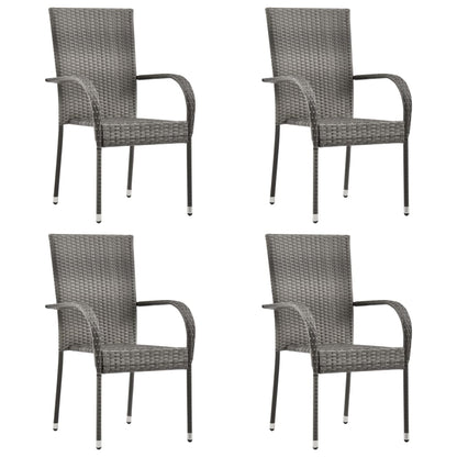 Dining Set | Table: Natural Wood | Solid acacia wood | Medium | Stackable