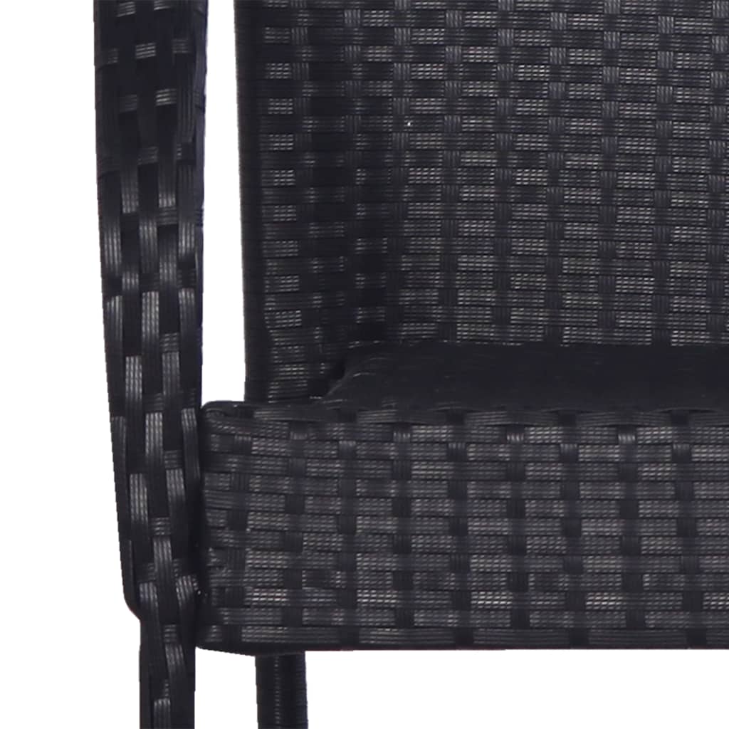 Dining Set | Black | Solid Acacia Wood | Medium | Stackable