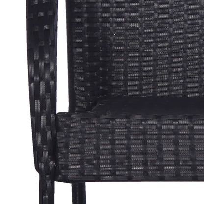 Dining Set | Black | Solid Acacia Wood | Medium | Stackable