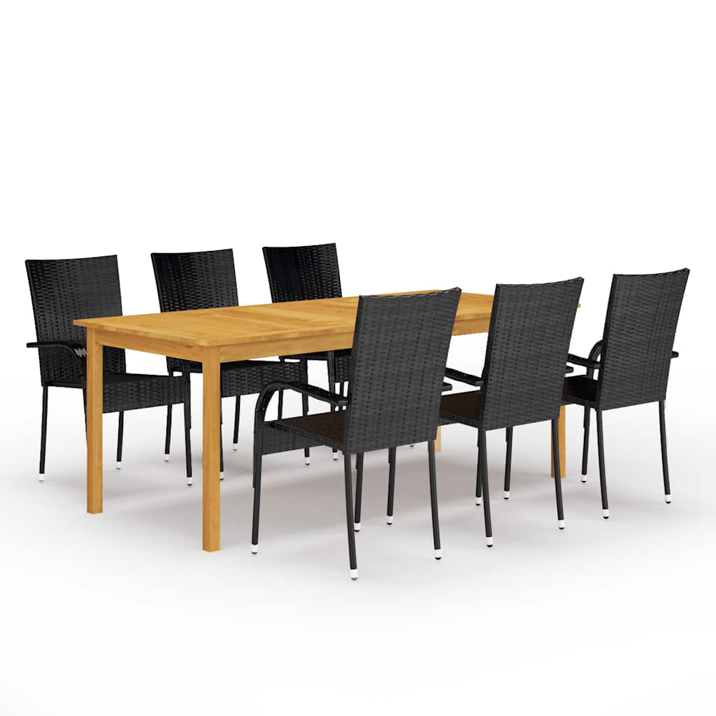 Dining Set | Black, Natural