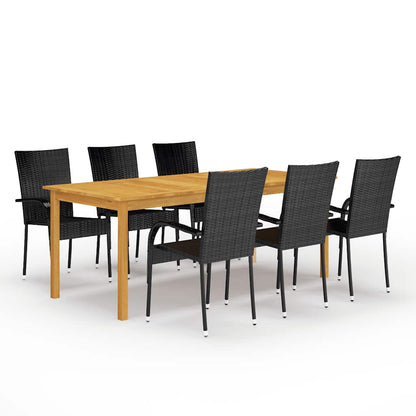 Dining Set | Black, Natural