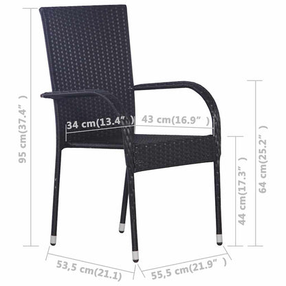 Dining Set | Black, Natural