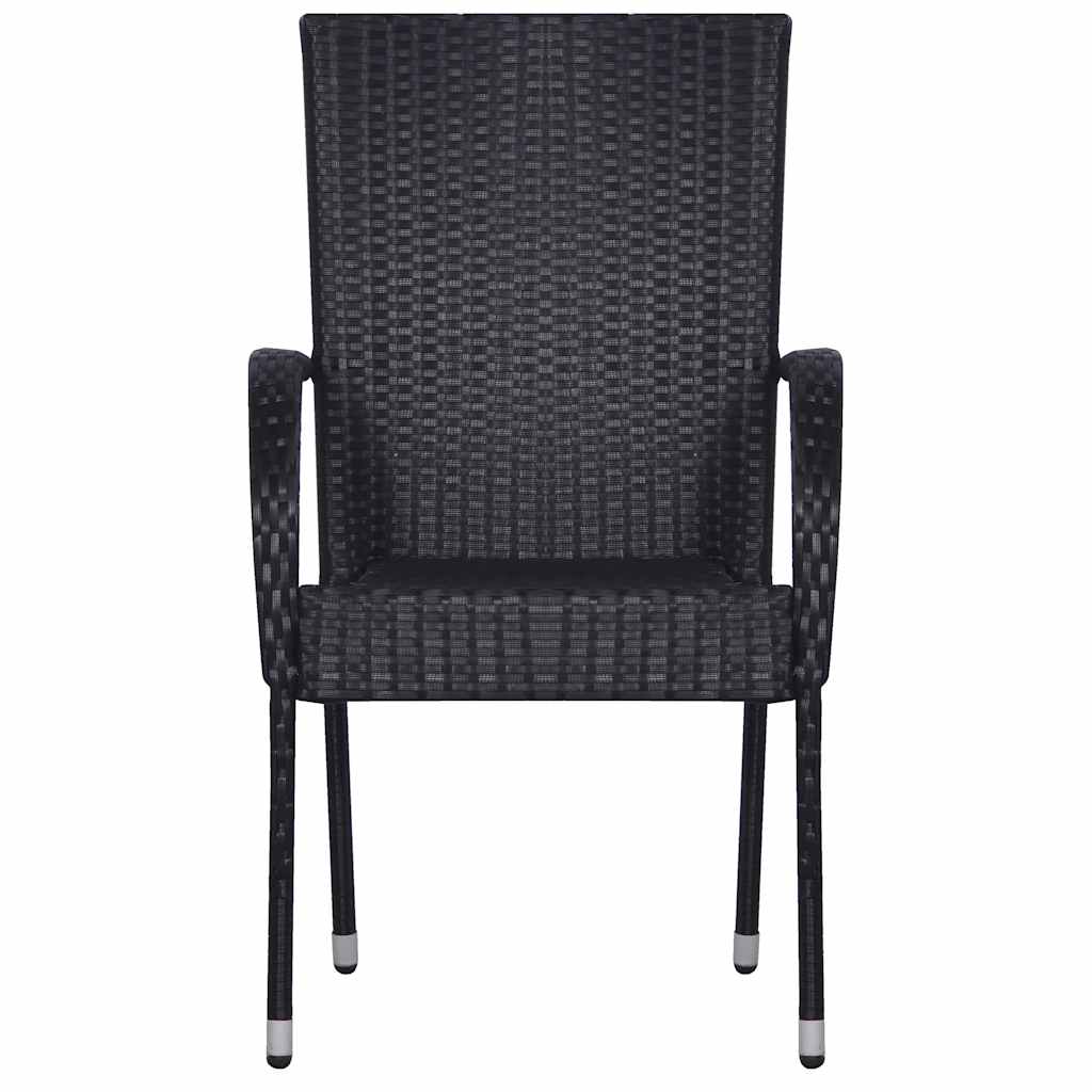 Dining Set | Black, Natural Wood