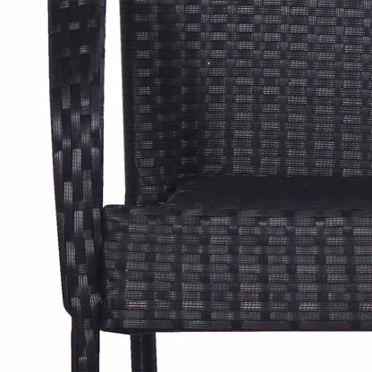 Dining Set | Black, Natural Wood
