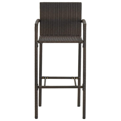 5 Piece Garden Bar Set Brown