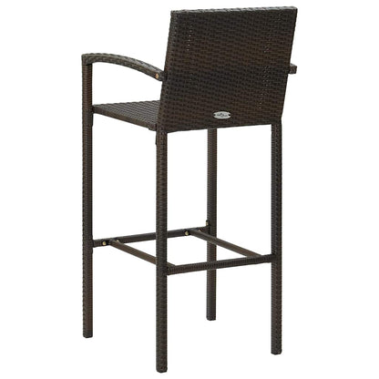 5 Piece Garden Bar Set Brown
