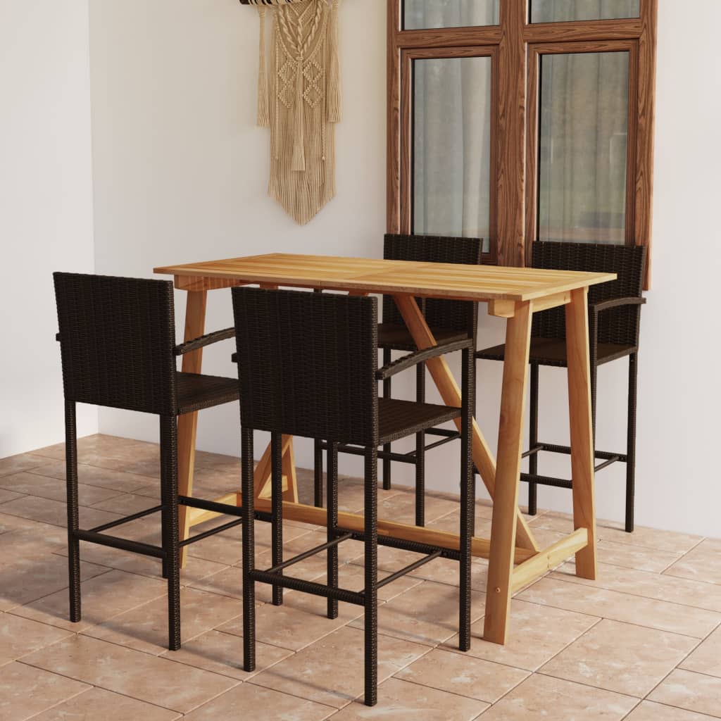 Garden Bar Set | Brown | Solid Acacia wood | Medium |  Durable