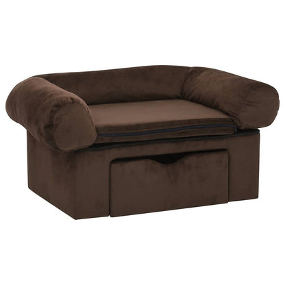 Dog Sofa | Brown | Plush, solid pinewood, foam | 75x50x38 cm | Dog Sofa