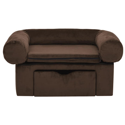Dog Sofa | Brown | Plush, solid pinewood, foam | 75x50x38 cm | Dog Sofa