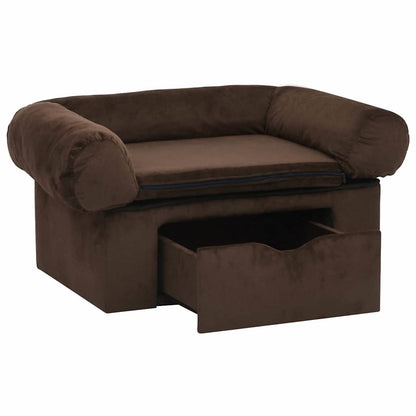 Dog Sofa | Brown | Plush, solid pinewood, foam | 75x50x38 cm | Dog Sofa