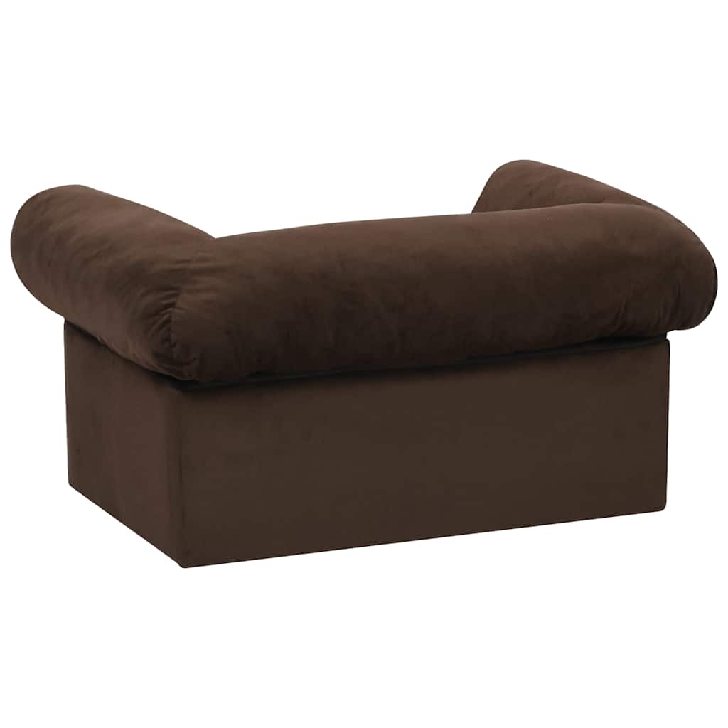 Dog Sofa | Brown | Plush, solid pinewood, foam | 75x50x38 cm | Dog Sofa