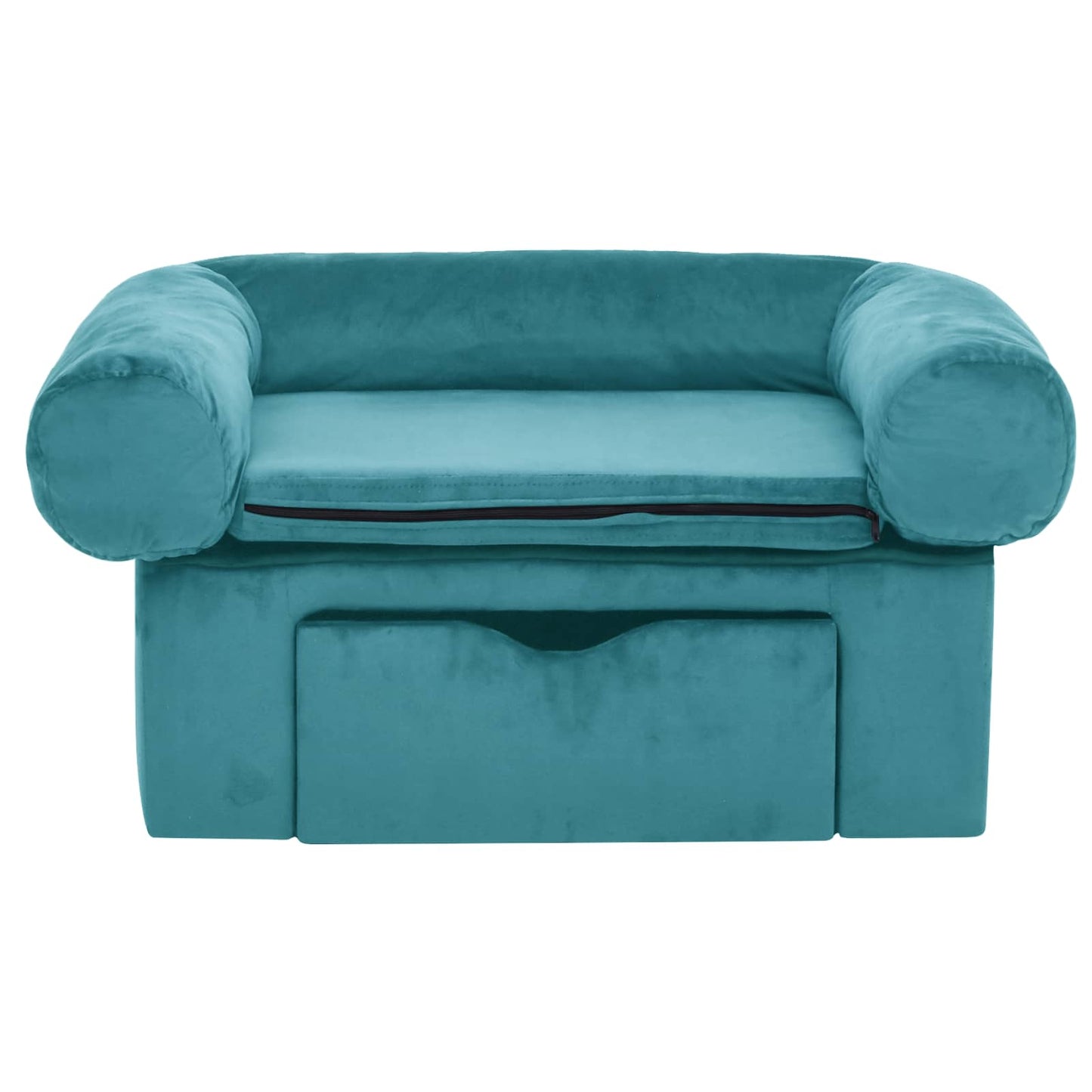 Dog Sofa with Storage Turquoise 75 x 50 x 38cm Plush