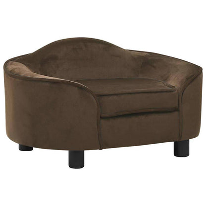 Dog Sofa | Brown | Plush, solid pine wood, foam | 67 x 47 x 36 cm