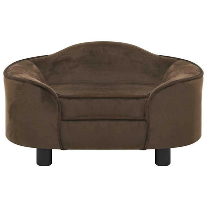 Dog Sofa | Brown | Plush, solid pine wood, foam | 67 x 47 x 36 cm
