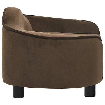 Dog Sofa | Brown | Plush, solid pine wood, foam | 67 x 47 x 36 cm