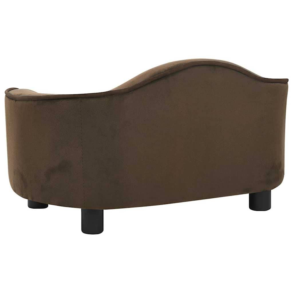 Dog Sofa | Brown | Plush, solid pine wood, foam | 67 x 47 x 36 cm