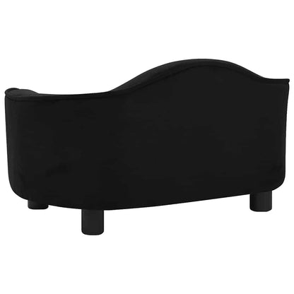 Dog Sofa | Black | Plush | 67 x 47 x 36 cm | Dog Sofa | Rectangular