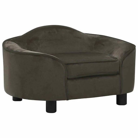 Dog Sofa | Dark Grey | Plush, Solid Pinewood, Foam | Small | Dog Sofa