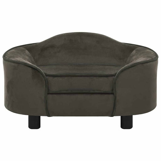 Dog Sofa | Dark Grey | Plush, Solid Pinewood, Foam | Small | Dog Sofa