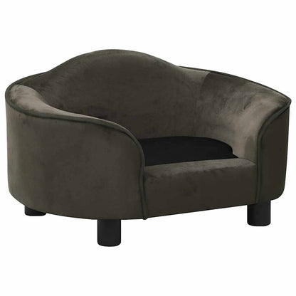 171087 vidaXL Dog Sofa Dark Grey 67x47x36 cm Plush