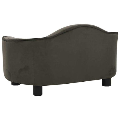 171087 vidaXL Dog Sofa Dark Grey 67x47x36 cm Plush