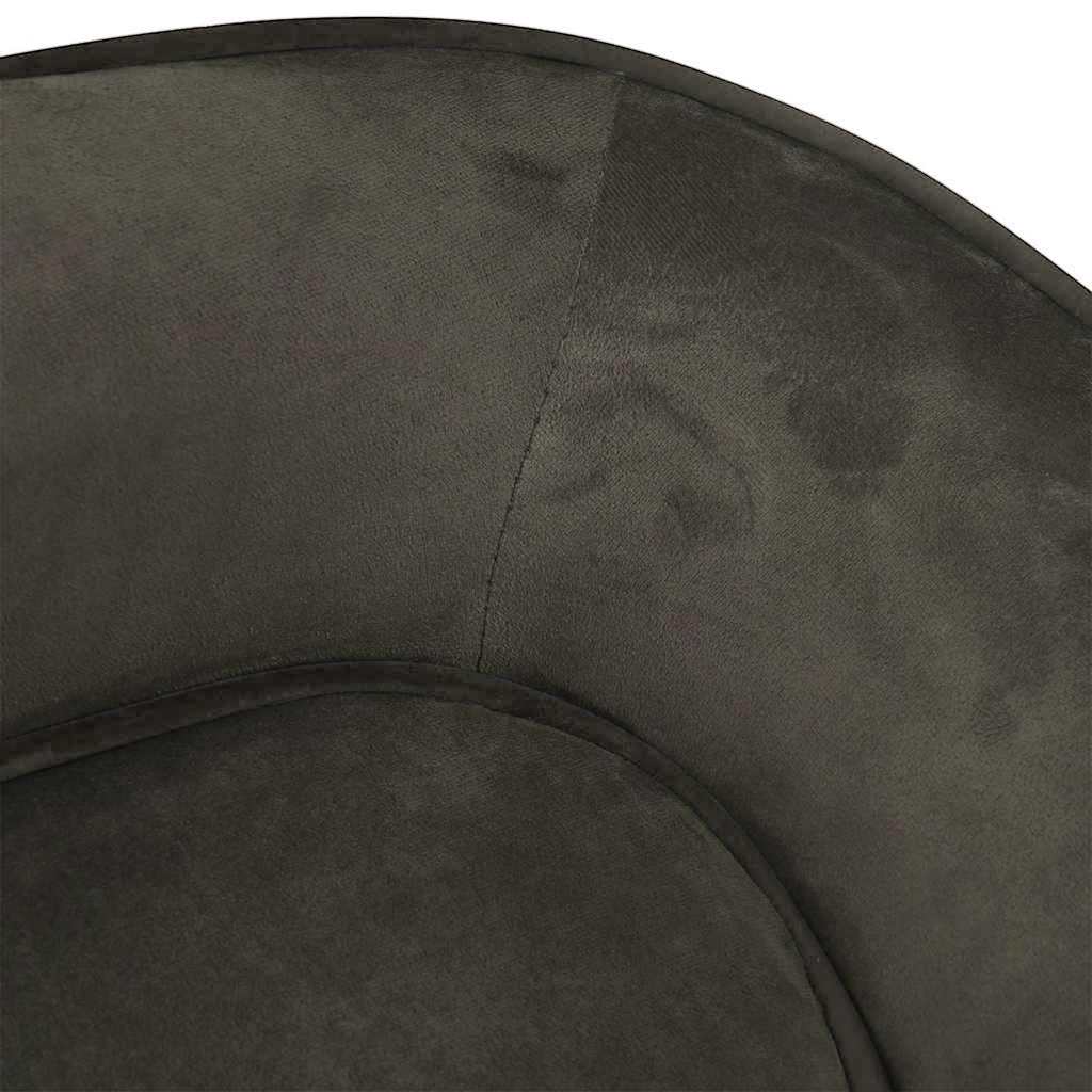 171087 vidaXL Dog Sofa Dark Grey 67x47x36 cm Plush