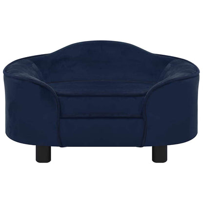 Dog Sofa | Blue | Plush, Solid Pine Wood | 67 x 47 x 36 cm | Dog Sofa