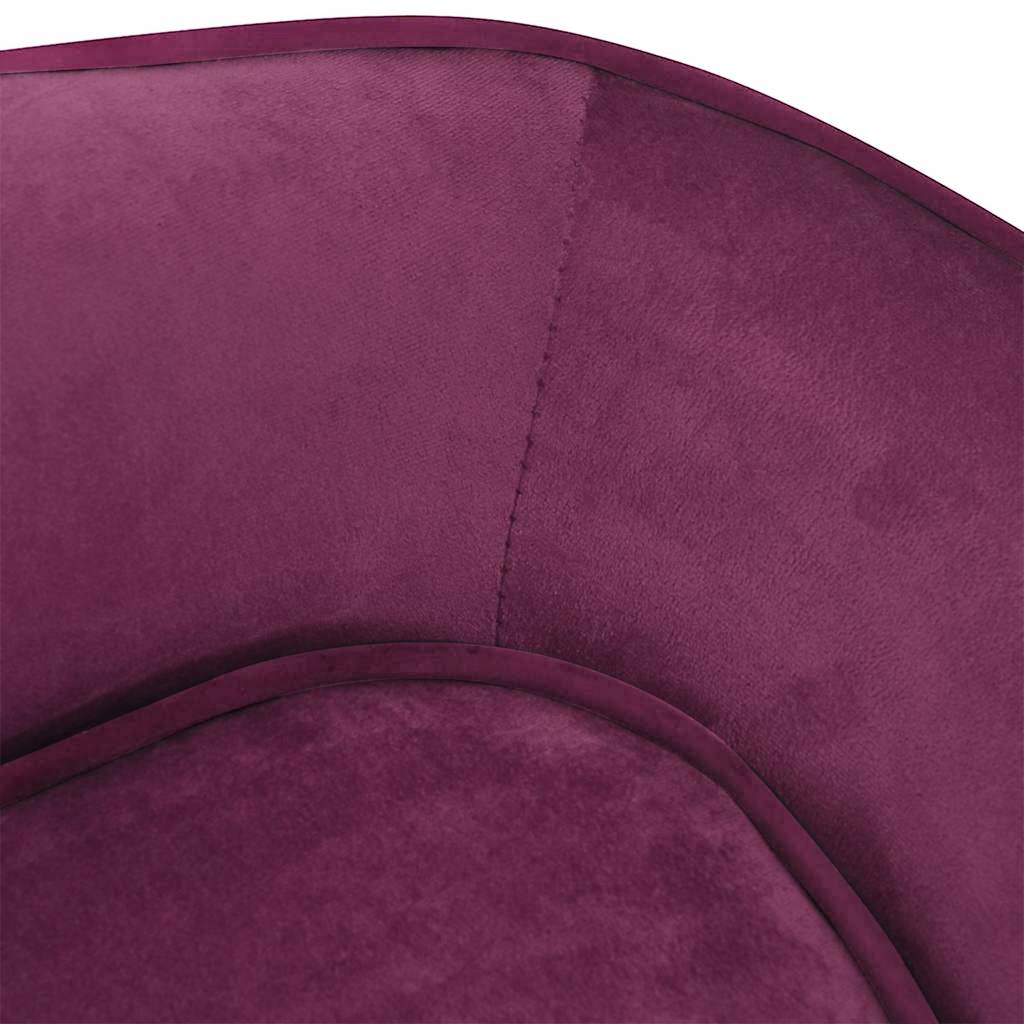 Dog Sofa | Burgundy | Plush, Solid Pinewood, Foam | Medium | Dog Sofa