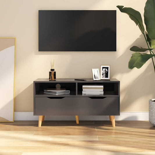 326779 vidaXL TV Cabinet Grey 90x40x48,5 cm Engineered Wood