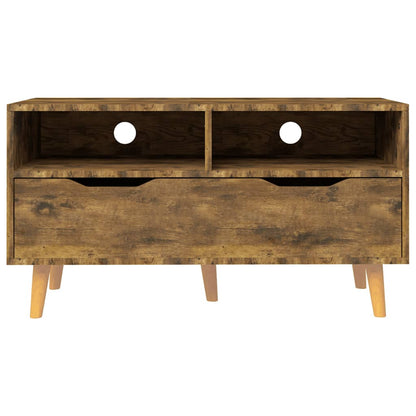 TV Cabinet Smoked Oak 90x40x48.5 cm Engineered Wood