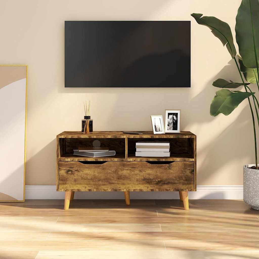 326785 vidaXL TV Cabinet Smoked Oak 90x40x48,5 cm Engineered Wood
