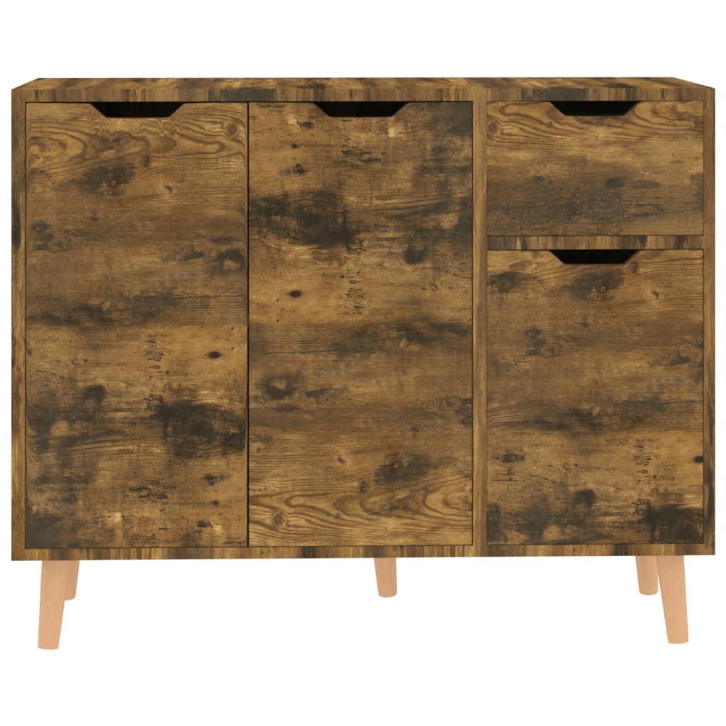 Sideboard Smoked Oak 90x30x72 cm Engineered Wood