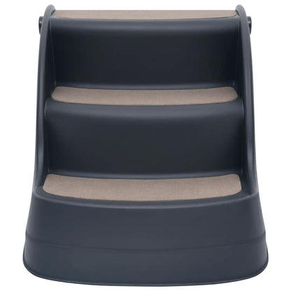 Dog Stair | Dark grey | PP (polypropylene), felt | Foldable | Dog Stairs