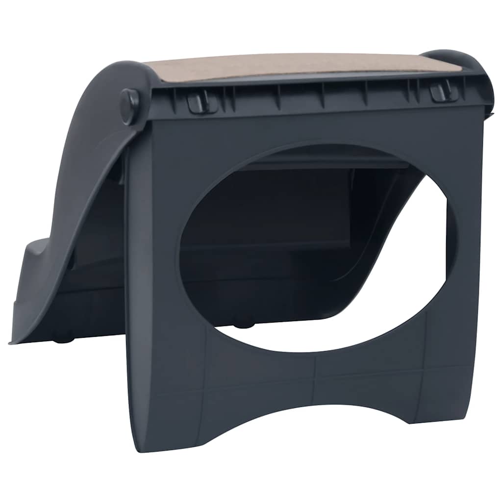 Dog Stair | Dark grey | PP (polypropylene), felt | Foldable | Dog Stairs