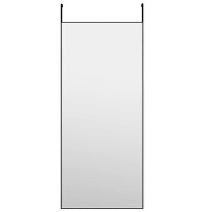 Door Mirror Black 40x100 cm Glass and Aluminium