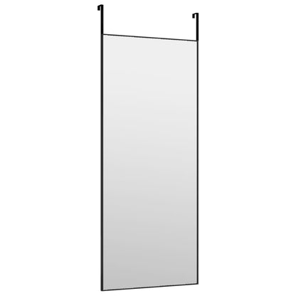Door Mirror Black 40x100 cm Glass and Aluminium