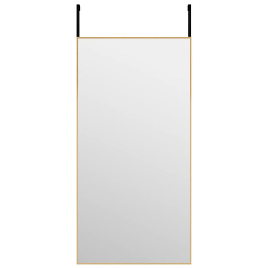 Door Mirror Gold 40x80 cm Glass and Aluminium