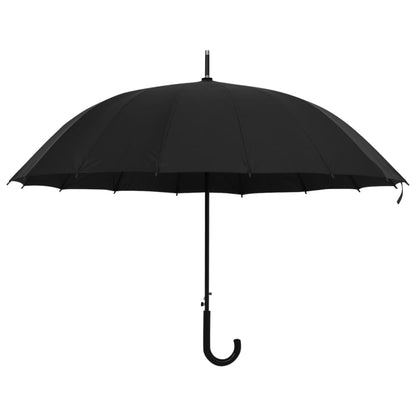 Umbrella | Black | 190T PG fabric, metal pole, fiberglass ribs | Medium