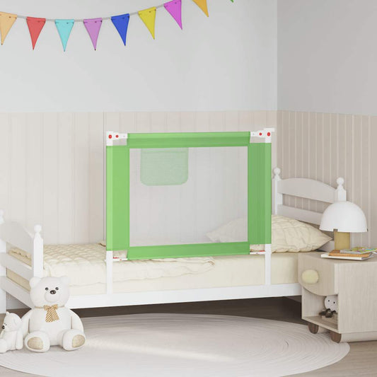 Toddler Safety Bed Rail Green 90x25 cm Fabric