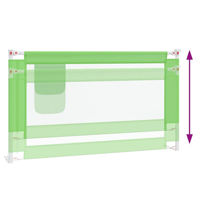 Toddler Safety Bed Rail Green 140x25 cm Fabric