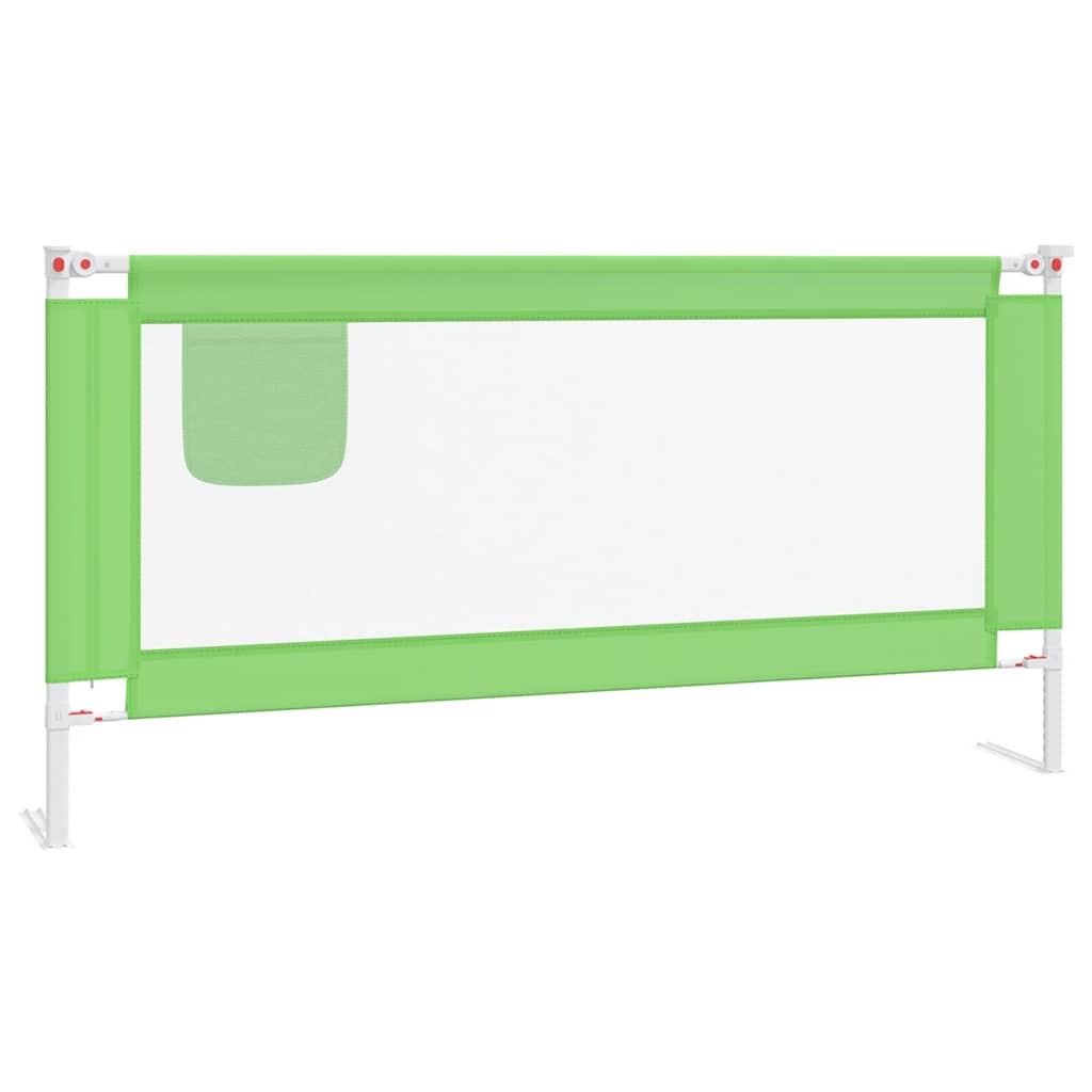 Toddler Safety Bed Rail Green 180x25 cm Fabric