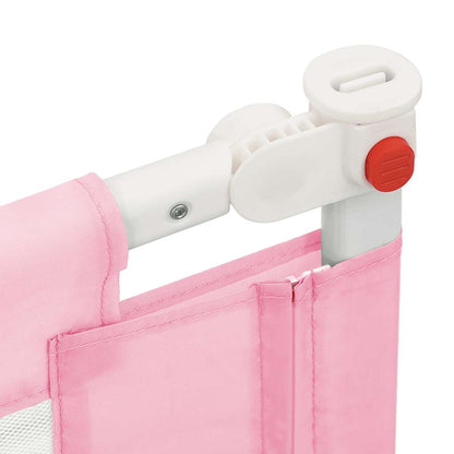 Toddler Safety Bed Rail Pink 100x25 cm Fabric