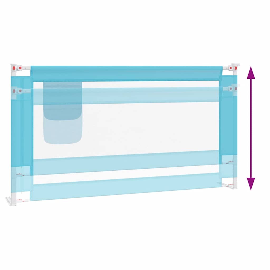 Toddler Safety Bed Rail Blue 160x25 cm Fabric
