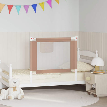 Toddler Safety Bed Rail Taupe 90x25 cm Fabric