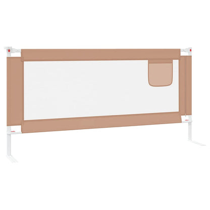 Toddler Safety Bed Rail Taupe 190x25 cm Fabric
