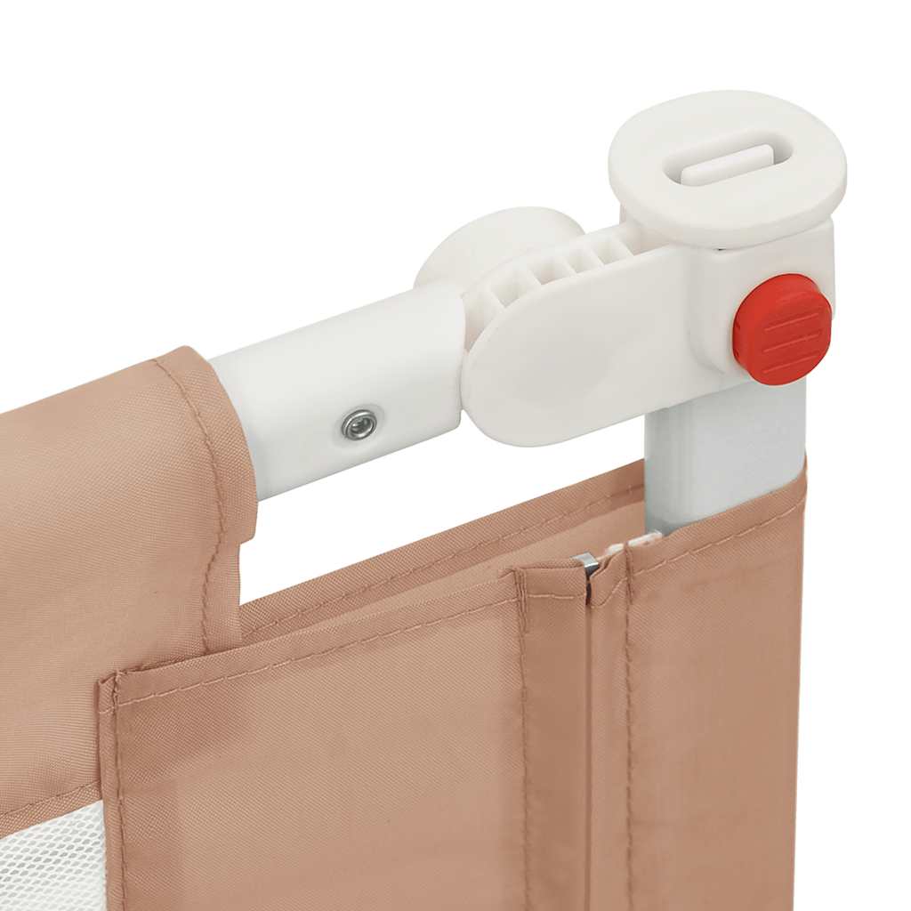 Toddler Safety Bed Rail Taupe 190x25 cm Fabric