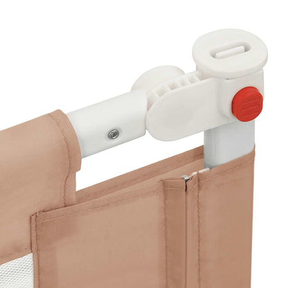 Toddler Safety Bed Rail Taupe 190x25 cm Fabric
