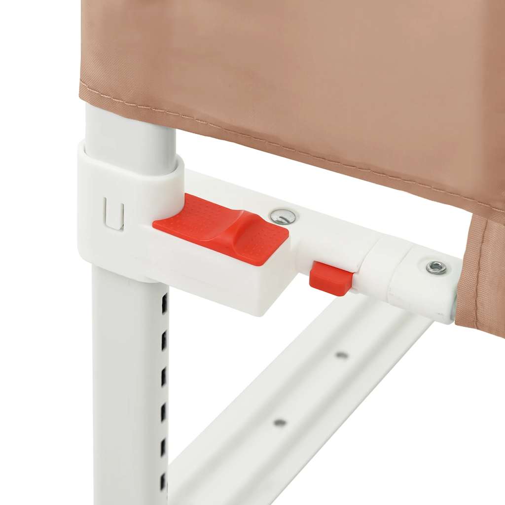 Toddler Safety Bed Rail Taupe 190x25 cm Fabric